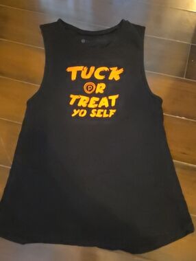 Pure Barre Halloween Black Graphic Muscle Tee